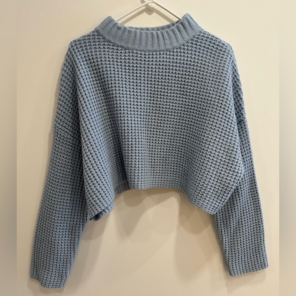 Simons Cozy Blue Knit Sweater